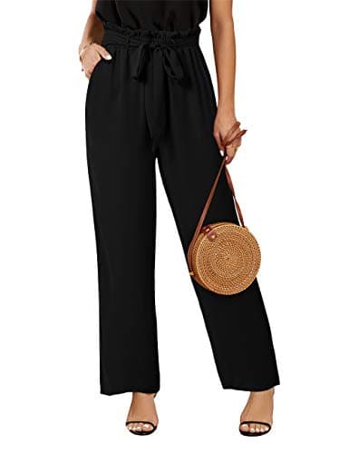 SySea Women's High Waisted Leopard Print Belted Palazzo Pants with Pockets