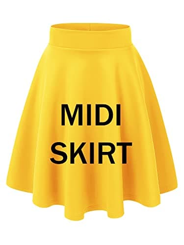 Women's Stretchy Flared Mini Skater Skirt XS-3XL Plus Size