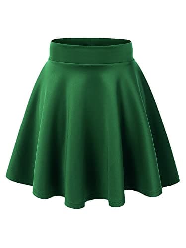 Women's Stretchy Flared Mini Skater Skirt XS-3XL Plus Size