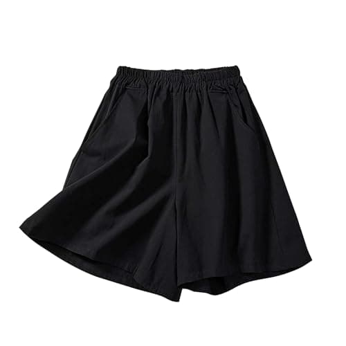 Sktremeuru Women's Cotton Linen Shorts for Summer Comfort and Style