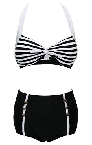 Retro Vintage Bikini Swimsuit for Women Plus Size