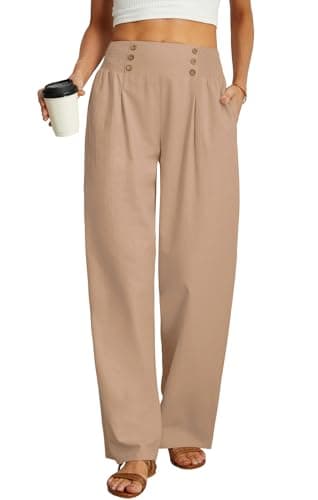 Women's Summer Mix Cotton Linen Palazzo Pants