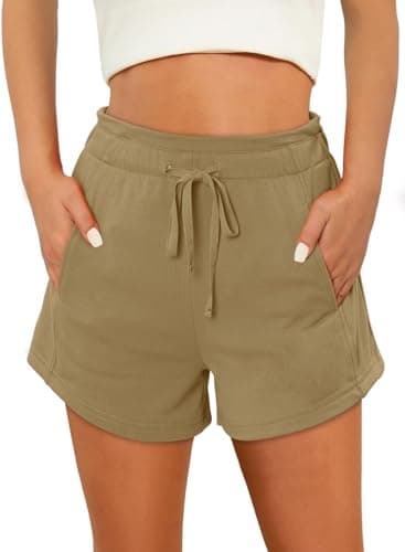 Angerella Women's Comfortable Elastic Waist Shorts with Pockets