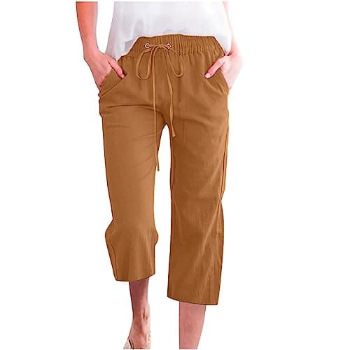 Yxzogd Women's 2025 Summer High Waist Crop Pant