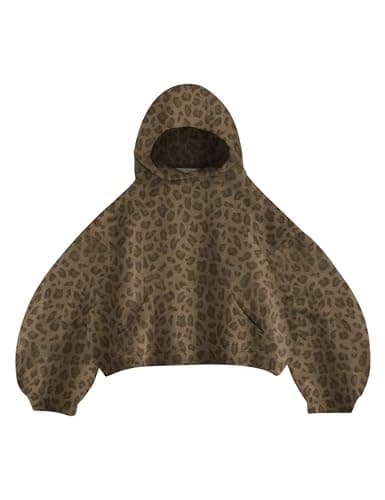 MSBESYOR Leopard Print Oversized Hoodie for Men & Women