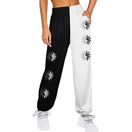 Y2K Aesthetic Women's High-Waisted Cinch Bottom Sweatpants with Pockets