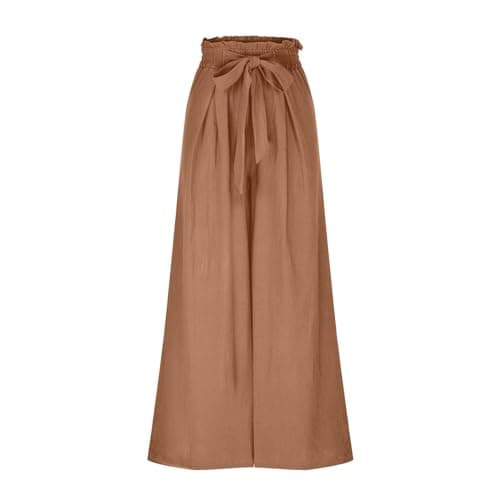 Yxzogd Wide Leg Tie Bow Palazzo Pants for Women Summer Casual Dressy