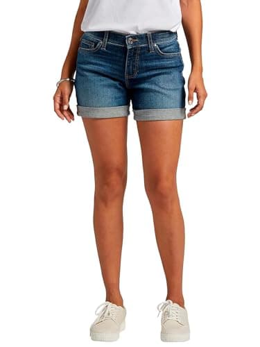JAG Women's Alex Mid Rise Boyfriend Shorts