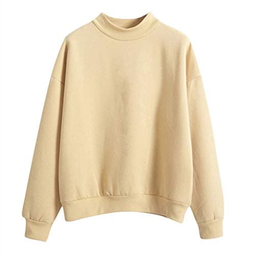 Trendy Women's Thick Solid Color Sweatshirt for Fall Winter Outdoor Activities