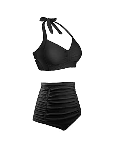 Women's High Waisted Bikini Set with Tummy Control