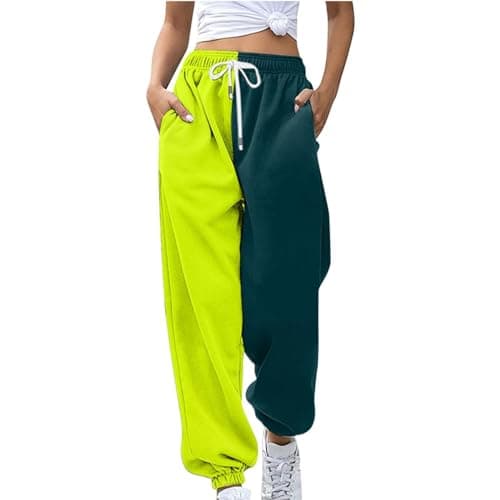 Y2K Aesthetic Women's High-Waisted Cinch Bottom Sweatpants with Pockets