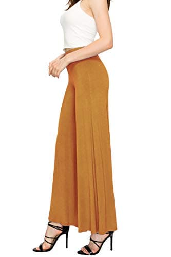 Solid Casual Comfy Stretchy Wide Leg Palazzo Lounge Pants for Women