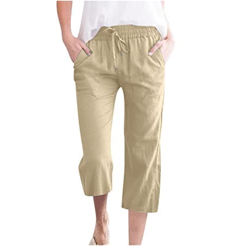 Yxzogd Women's 2025 Summer High Waist Crop Pant