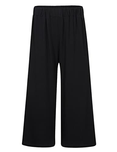 GlorySunshine Women's Elastic Waist Palazzo Pants with Pockets