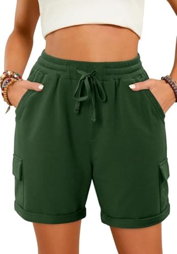 Angerella Women's Comfortable Elastic Waist Shorts with Pockets