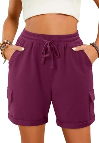 Angerella Women's Comfortable Elastic Waist Shorts with Pockets
