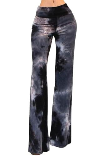 Vivicastle Women's USA Fold-Over High-Waist Wide Leg Pants