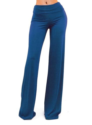 Vivicastle Women's USA Fold-Over High-Waist Wide Leg Pants