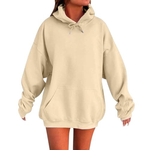 Cute Women's 2024 Oversized Christmas Sweatshirt with Pocket