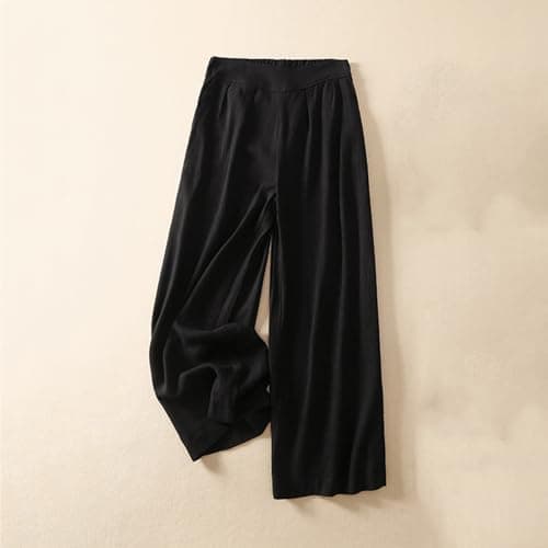 Yxzogd Women's High-Waisted Elastic Wide Leg Jogger Pants Summer Linen Yoga Lounge
