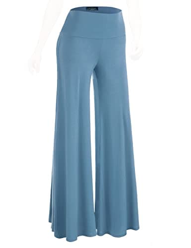 Johnny MBJ Women's Casual Comfy Wide Leg Palazzo Pants (XS~5XL)