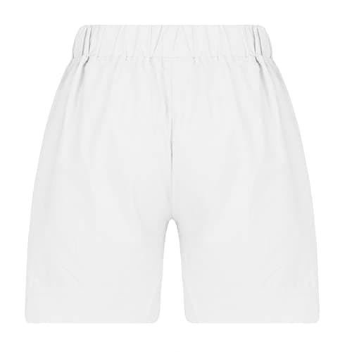 Yxzogd Women's Casual Cotton Linen High-Waist Bermudas with Pocket