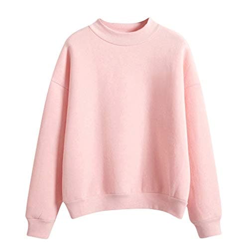Trendy Women's Thick Solid Color Sweatshirt for Fall Winter Outdoor Activities