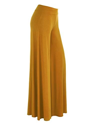 Solid Casual Comfy Stretchy Wide Leg Palazzo Lounge Pants for Women