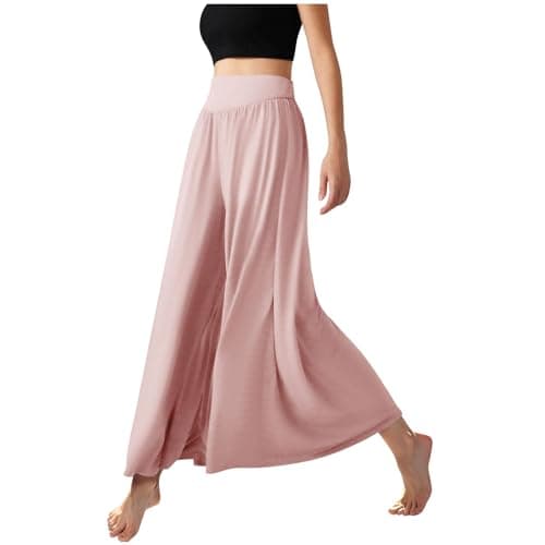 Trendy 2024 High-Wasted Palazzo Pants for Women Wide Leg Yoga Trousers