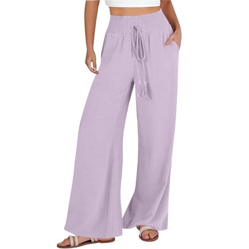 Flowy Wide Leg Palazzo Pants for Women