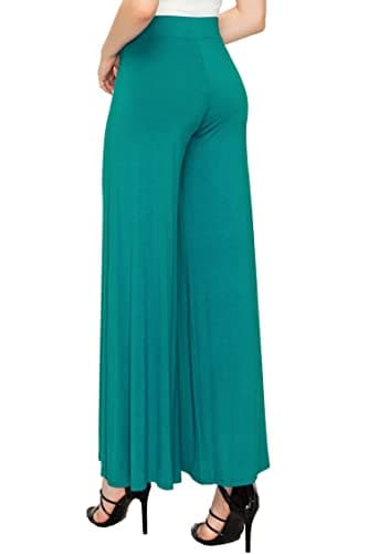 Solid Casual Comfy Stretchy Wide Leg Palazzo Lounge Pants for Women
