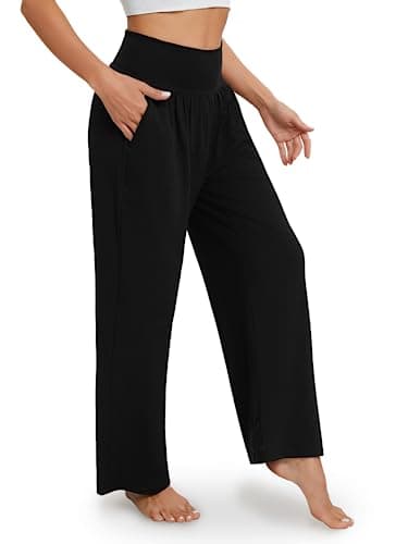 Gracyoga Wide Leg High Waisted Flowy Yoga Pants for Women