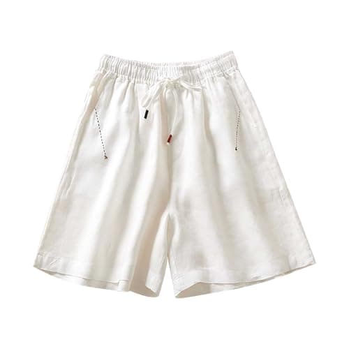 Yxzogd Women's Knee-Length Linen Bermuda Shorts