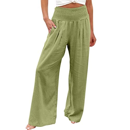 Flowy Wide Leg Palazzo Pants for Women