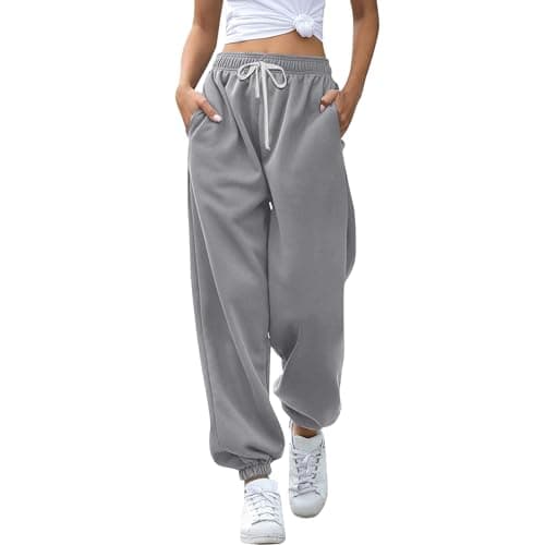 Y2K Aesthetic Women's High-Waisted Cinch Bottom Sweatpants with Pockets