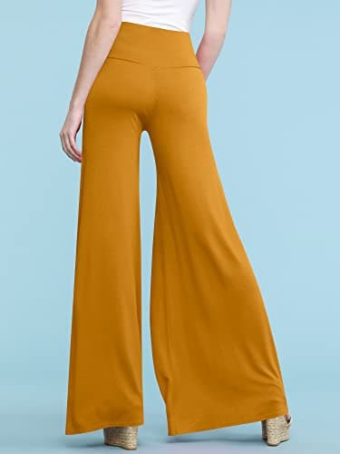 Johnny MBJ Women's Casual Comfy Wide Leg Palazzo Pants (XS~5XL)