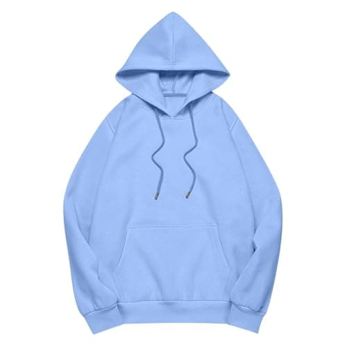 Xoxingysm Women's Oversized Hoodie with Solid Pocket Trendy Y2K Casual Tops
