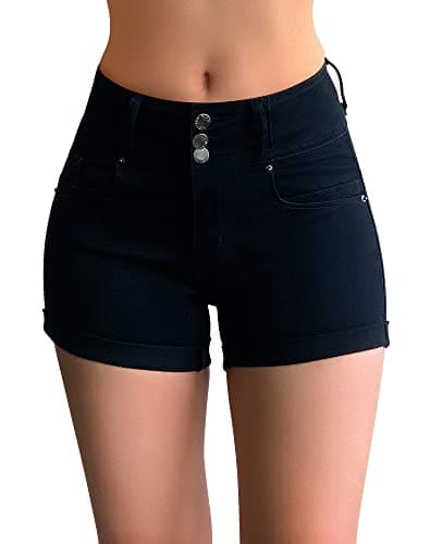 Rosswear Women's High-Waisted Stretch Denim Shorts