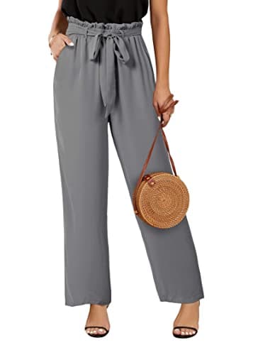 SySea Women's High Waisted Leopard Print Belted Palazzo Pants with Pockets