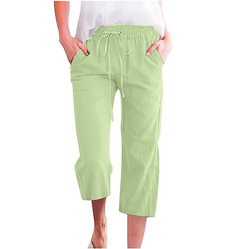 Yxzogd Women's 2025 Summer High Waist Crop Pant