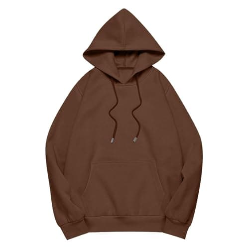 Xoxingysm Women's Oversized Hoodie with Solid Pocket Trendy Y2K Casual Tops