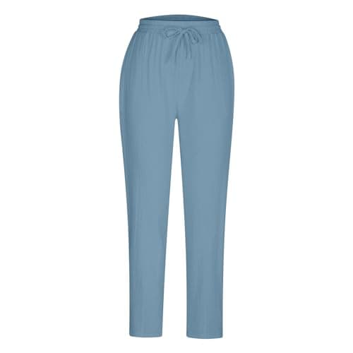 High Waisted Drawstring Tapered Palazzo Pants for Women