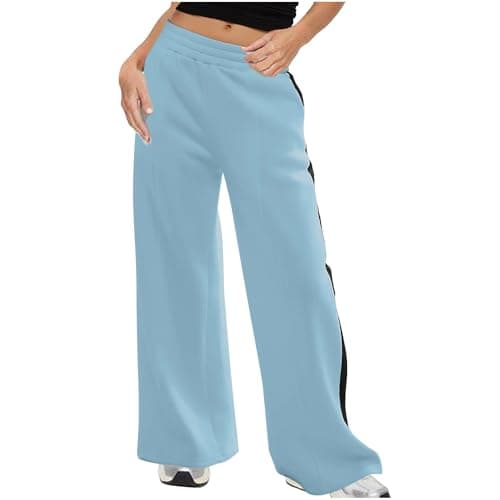 Yxzogd Women's High-Waisted Wide Leg Yoga Sweatpants with Pockets