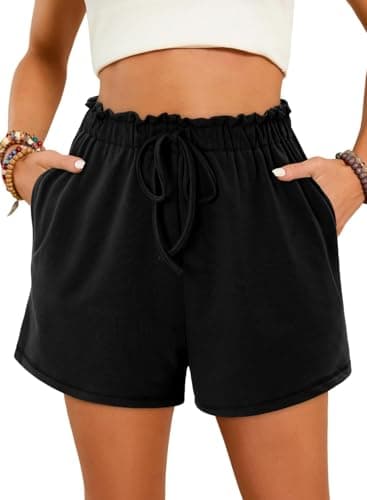 Angerella Women's Comfortable Elastic Waist Shorts with Pockets