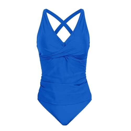 LCMTWX Tummy Control Solid Color Swimsuit for Women