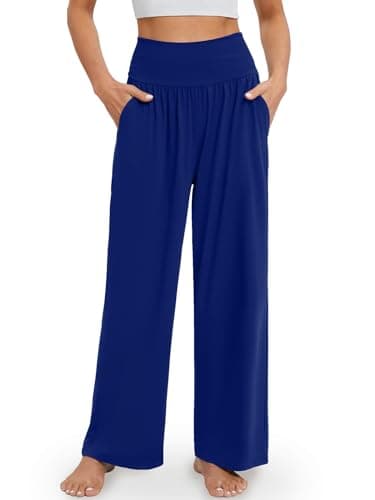 Gracyoga Wide Leg High Waisted Flowy Yoga Pants for Women