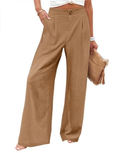 Women's High Waist Wide Leg Business Trousers