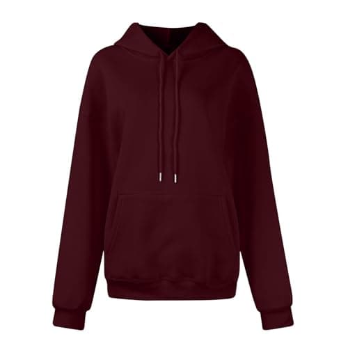 Oversized Y2K Hoodie for Women | Shusuen Long Sleeve Drawstring Sweatshirt with Pocket