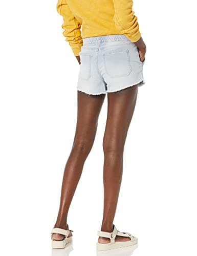 WallFlower Women's Insta Stretch Denim Jogger Shorts Juniors Mid-Rise