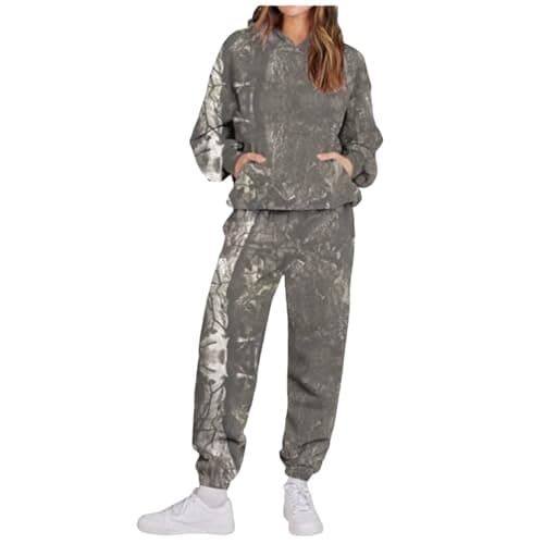 Weinexra Women's Camo Oversized Hoodie & Pants Set